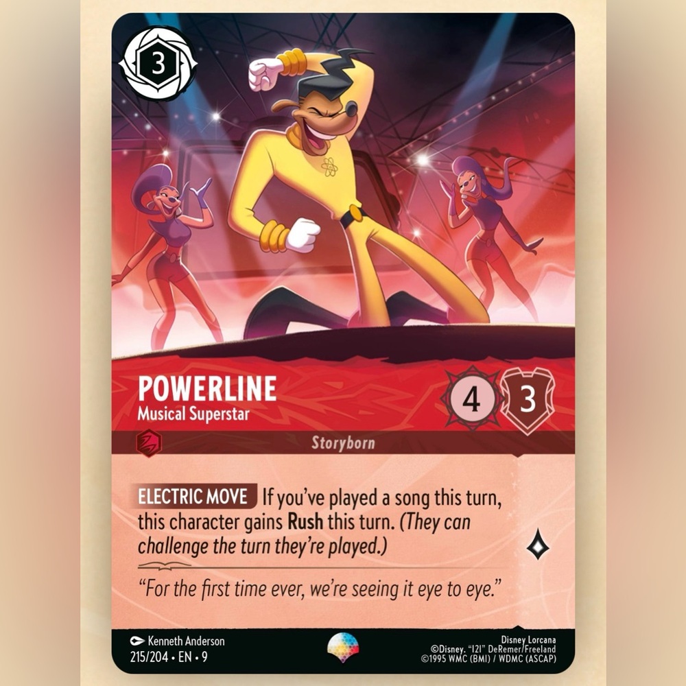 Disney Lorcana Powerline Epic 215/204 EN 9 Foil Card